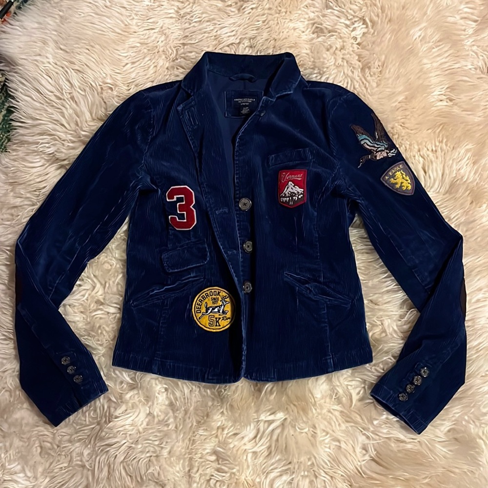 AE navy stretch jacket